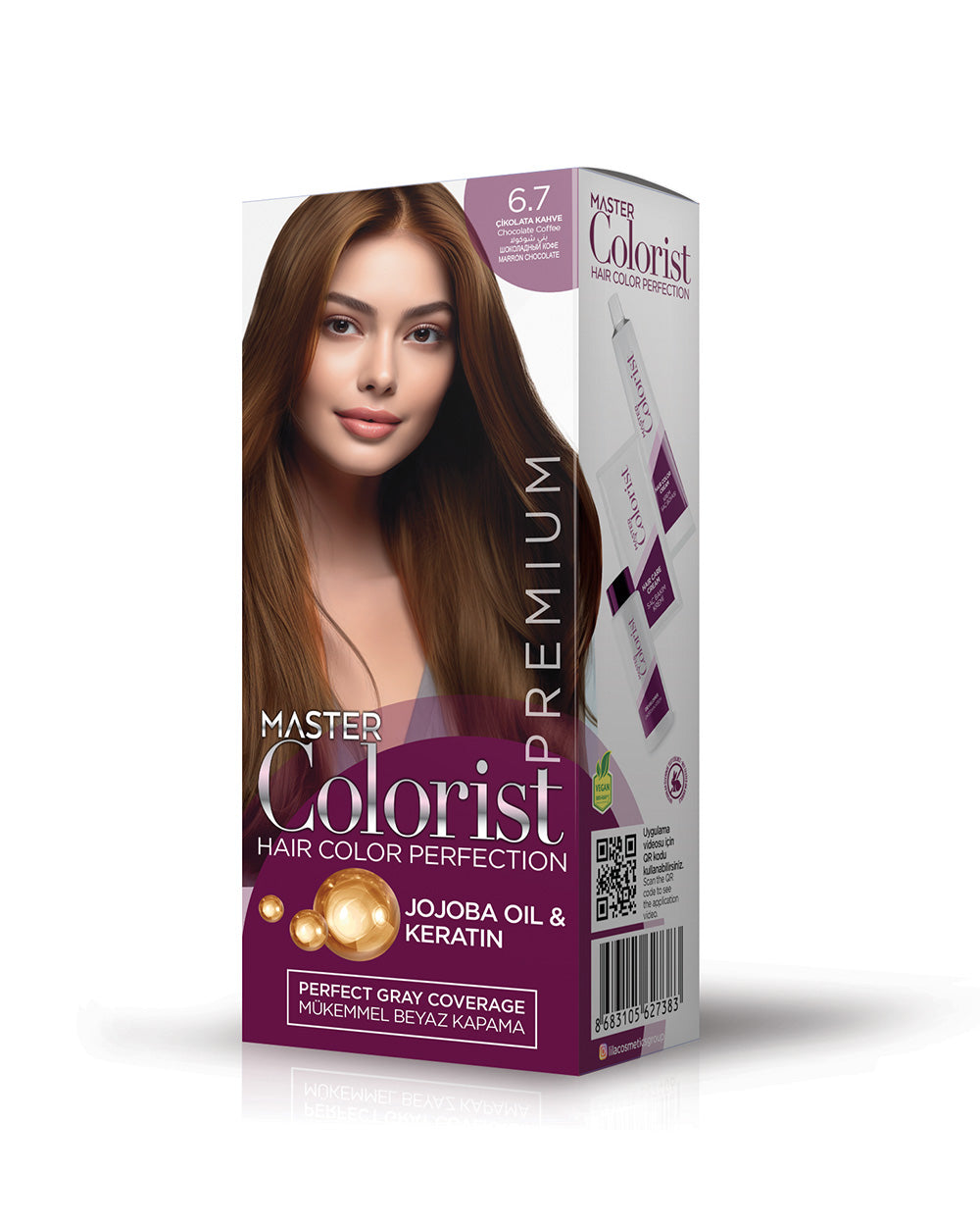 Master Colorist Premium Yarı Kit 6.7 Çikolata Kahve – Lila Kozmetik