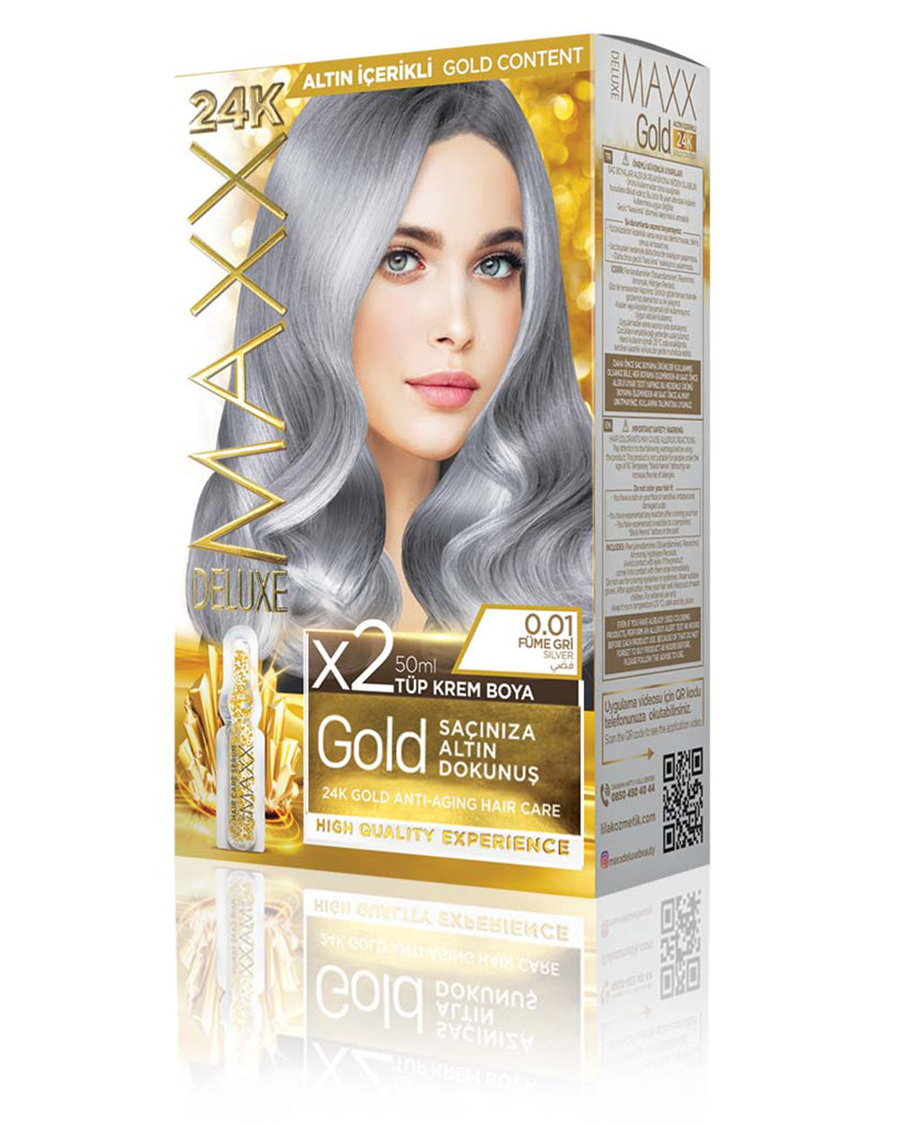 MAXX DELUXE GOLD BEAUTY SET BOYA 0.01 FÜME GRİ