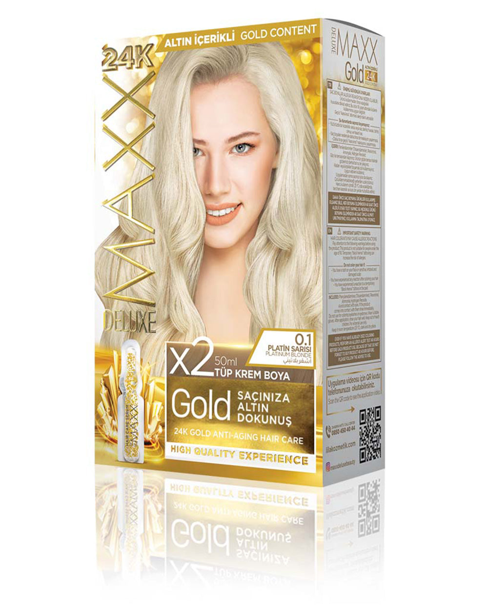 MAXX DELUXE GOLD BEAUTY SET BOYA 0.1 PLATİN SARISI