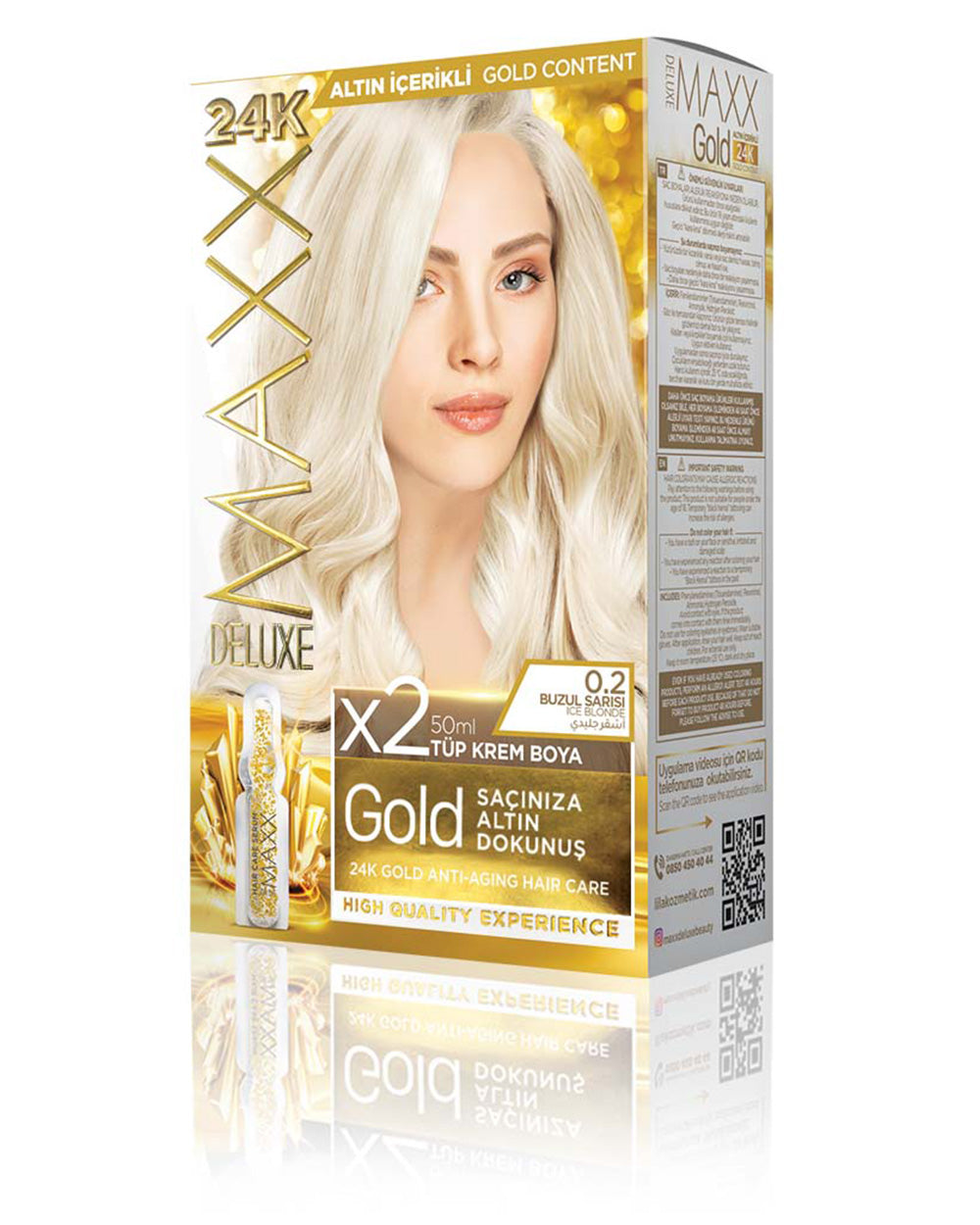 MAXX DELUXE GOLD BEAUTY SET BOYA 0.2 BUZUL SARISI
