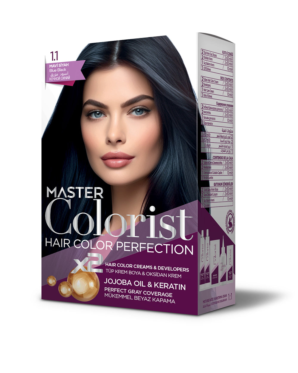 MASTER COLORİST SET BOYA 1.1 MAVİ SİYAH
