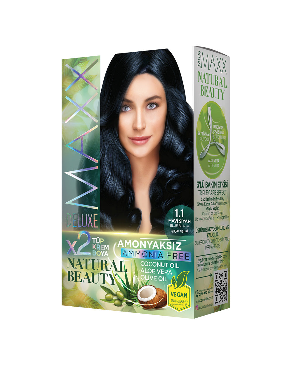 Maxx Deluxe Set Boya Amonyaksız 1.1 Mavi Siyah