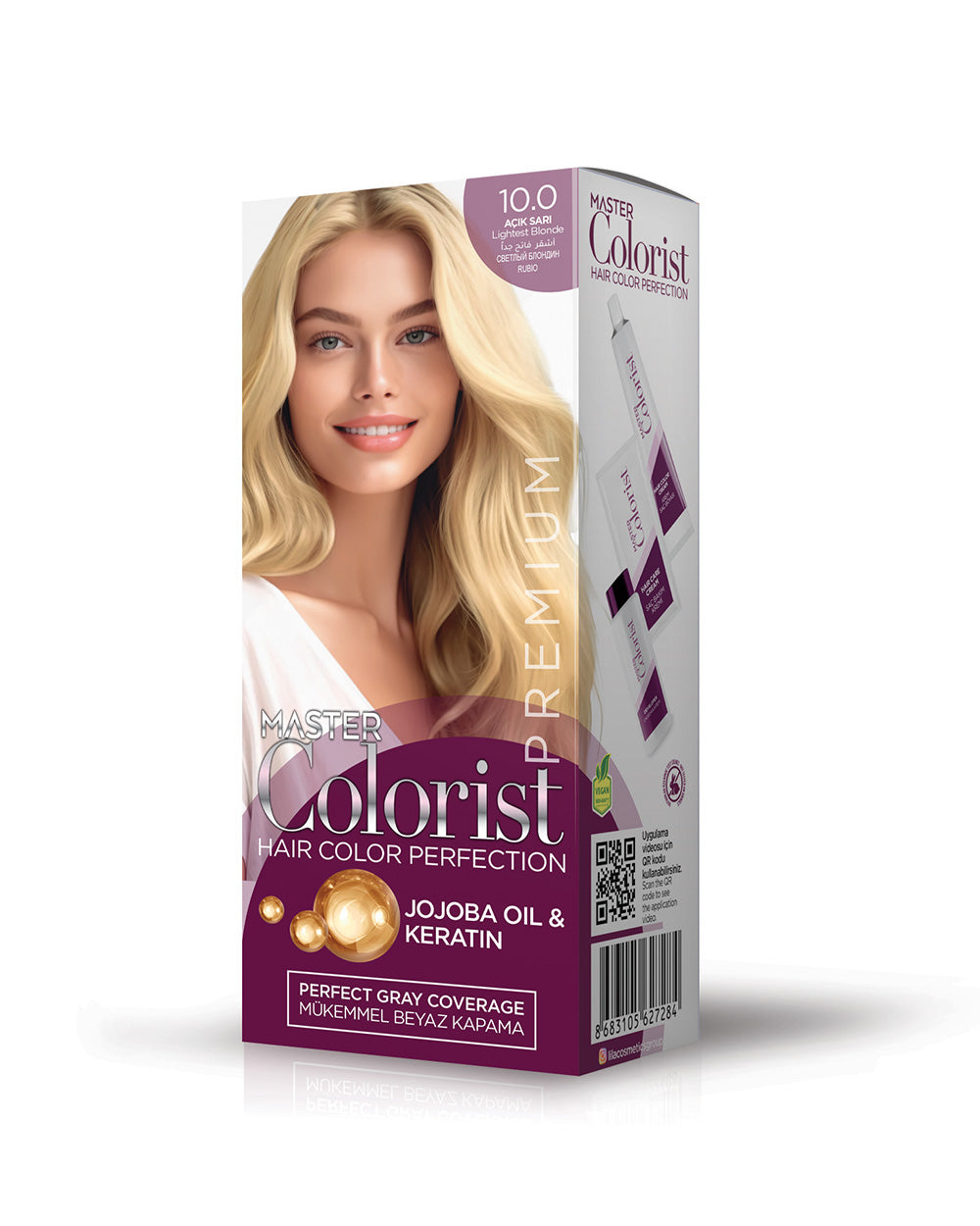 Master Colorist Premium Yarı Kit 10.0 Açık Sarı – Lila Kozmetik