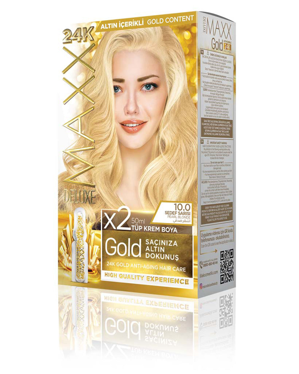 MAXX DELUXE GOLD BEAUTY SET BOYA 10.0 SEDEF SARISI