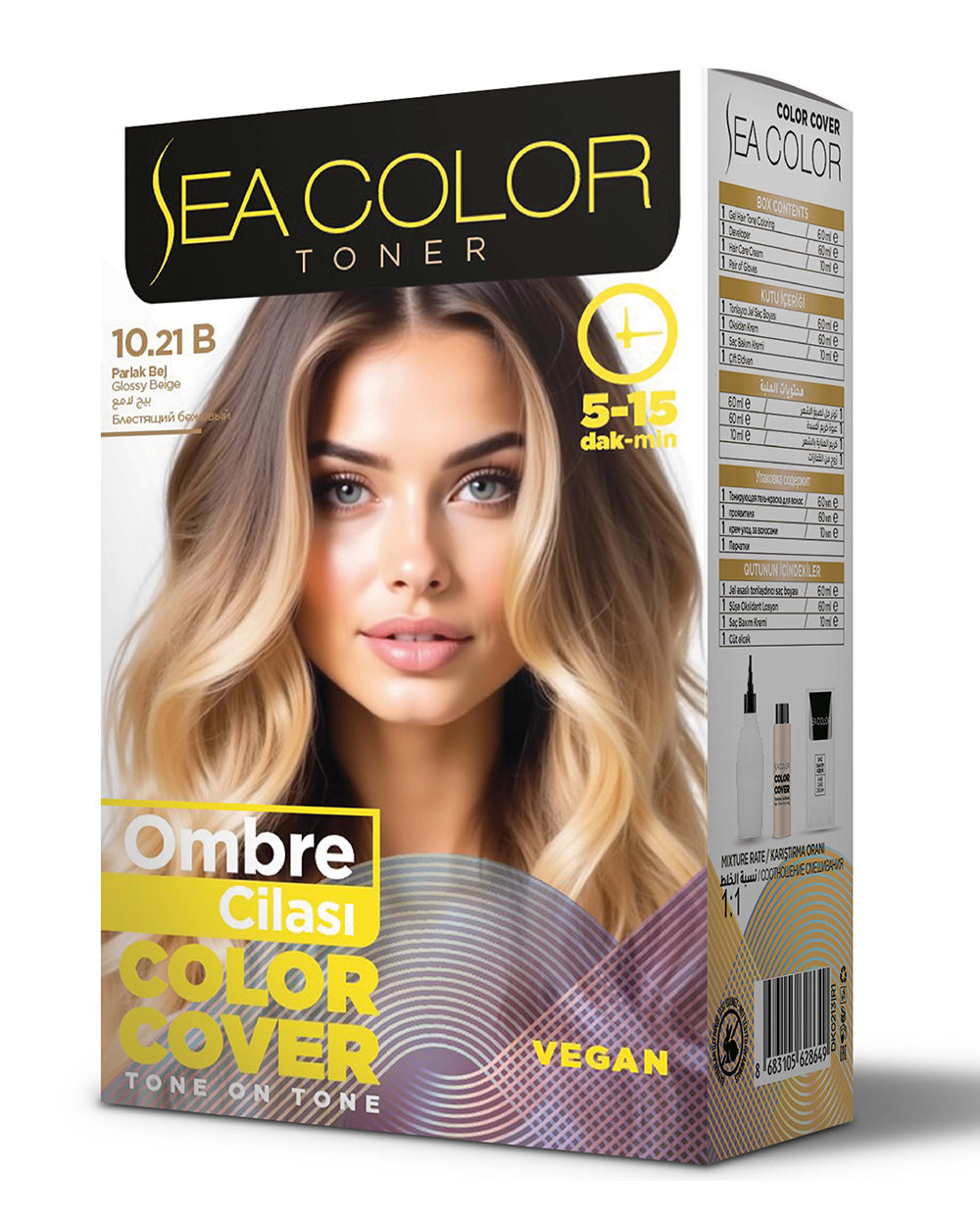 SEA COLOR 10.21B PARLAK BEJ OMBRE SAÇ CİLASI
