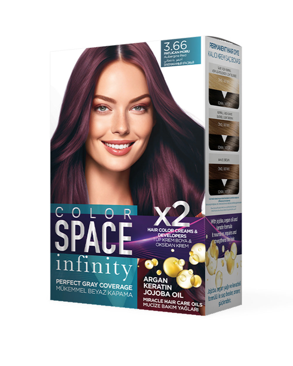 COLOR SPACE SET BOYA 3.66 PATLICAN MORU