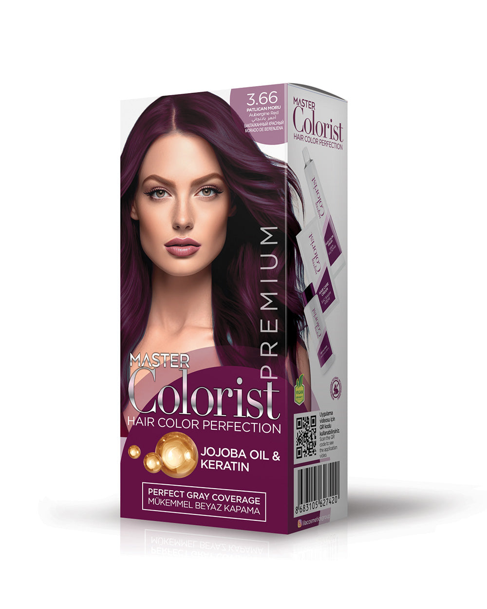 MASTER COLORIST PREMIUM YARI KİT  3.66 PATLICAN MORU