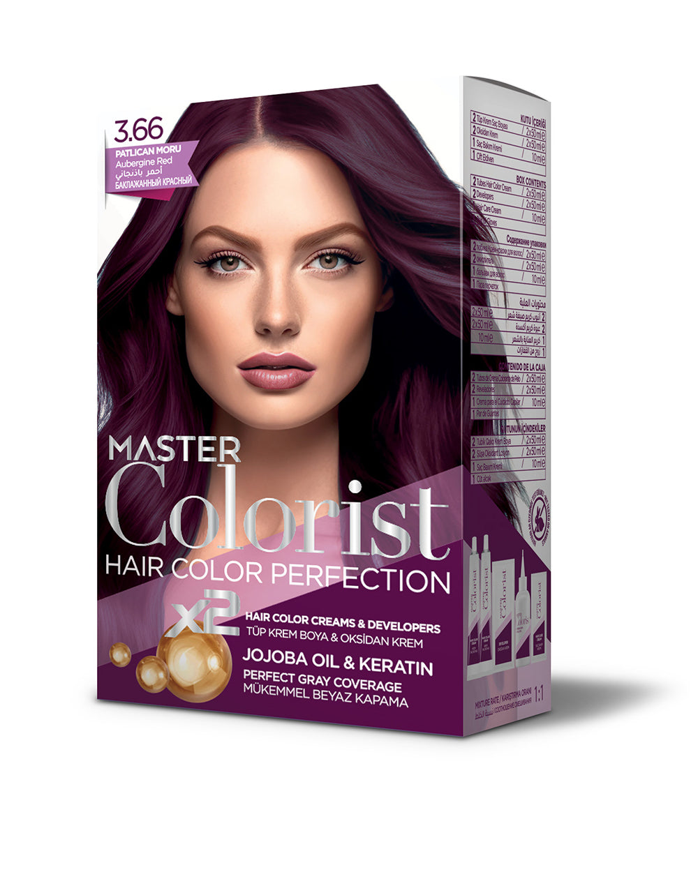 MASTER COLORİST SET BOYA 3.66 PATLICAN MORU