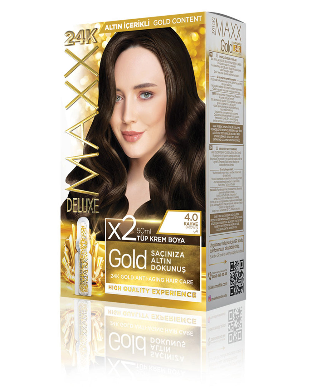 MAXX DELUXE GOLD BEAUTY SET BOYA 4.0 KAHVE