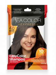 Sea Color Express Şampuan Boya, Şampuan Kolaylığında Saç Boyama 4.0 Kahve