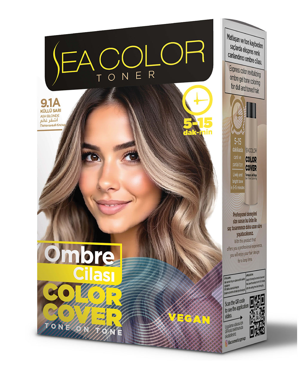 SEA COLOR 9.1A KÜLLÜ SARI OMBRE SAÇ CİLASI