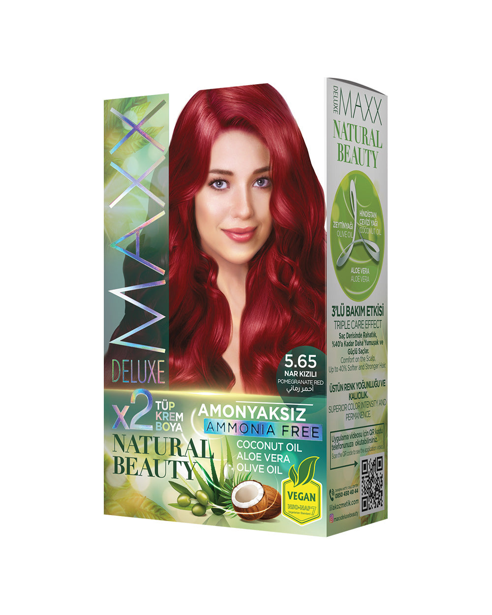 Maxx Deluxe Set Boya Amonyaksız 5.65 Çilek Kırmızısı