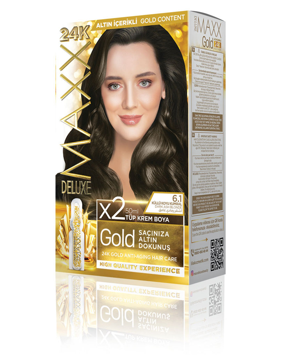 MAXX DELUXE GOLD BEAUTY SET BOYA 6.1 KÜLLÜ KOYU KUMRAL