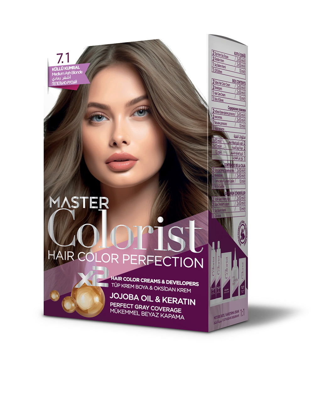 MASTER COLORİST SET BOYA 7.1 KÜLLÜ KUMRAL