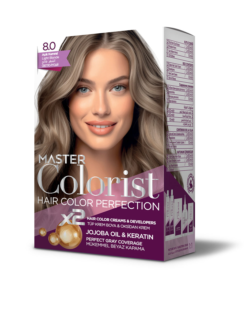 MASTER COLORİST SET BOYA 8.0 AÇIK KUMRAL