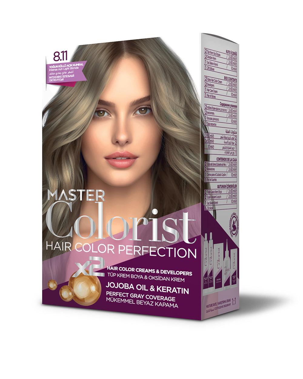 MASTER COLORİST SET BOYA 8.11 YOĞUN KÜLLÜ AÇIK KUMRAL