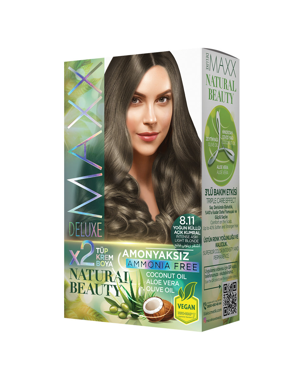 MAXX DELUXE SET BOYA AMONYAKSIZ 8.11 YOĞUN AÇIK KÜLLÜ KUMRAL