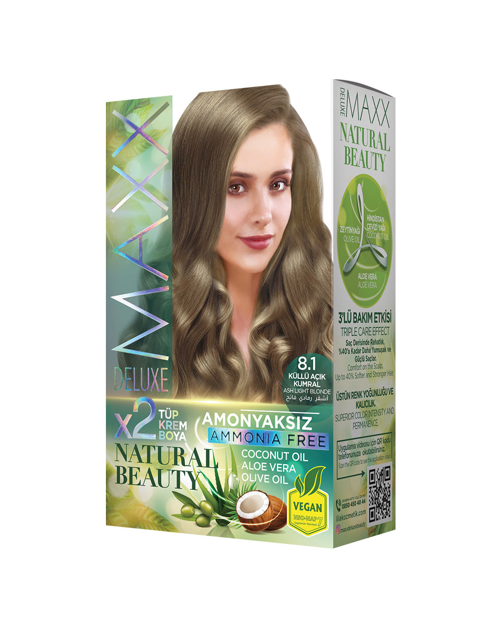 Maxx Deluxe Set Boya Amonyaksız 8.1 Küllü Açık Kumral
