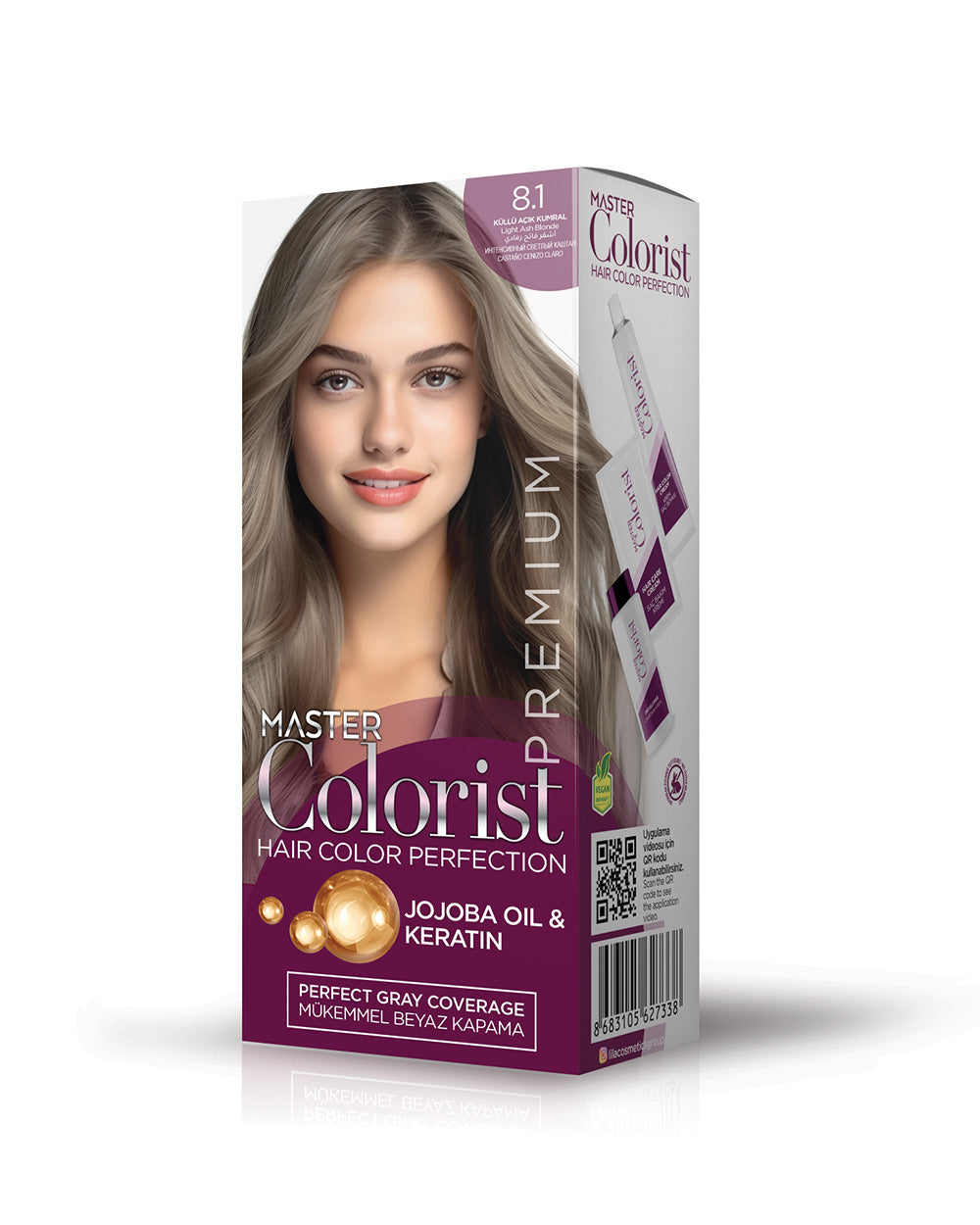 MASTER COLORIST PREMIUM YARI KİT  8.1 AÇIK KÜLLÜ KUMRAL