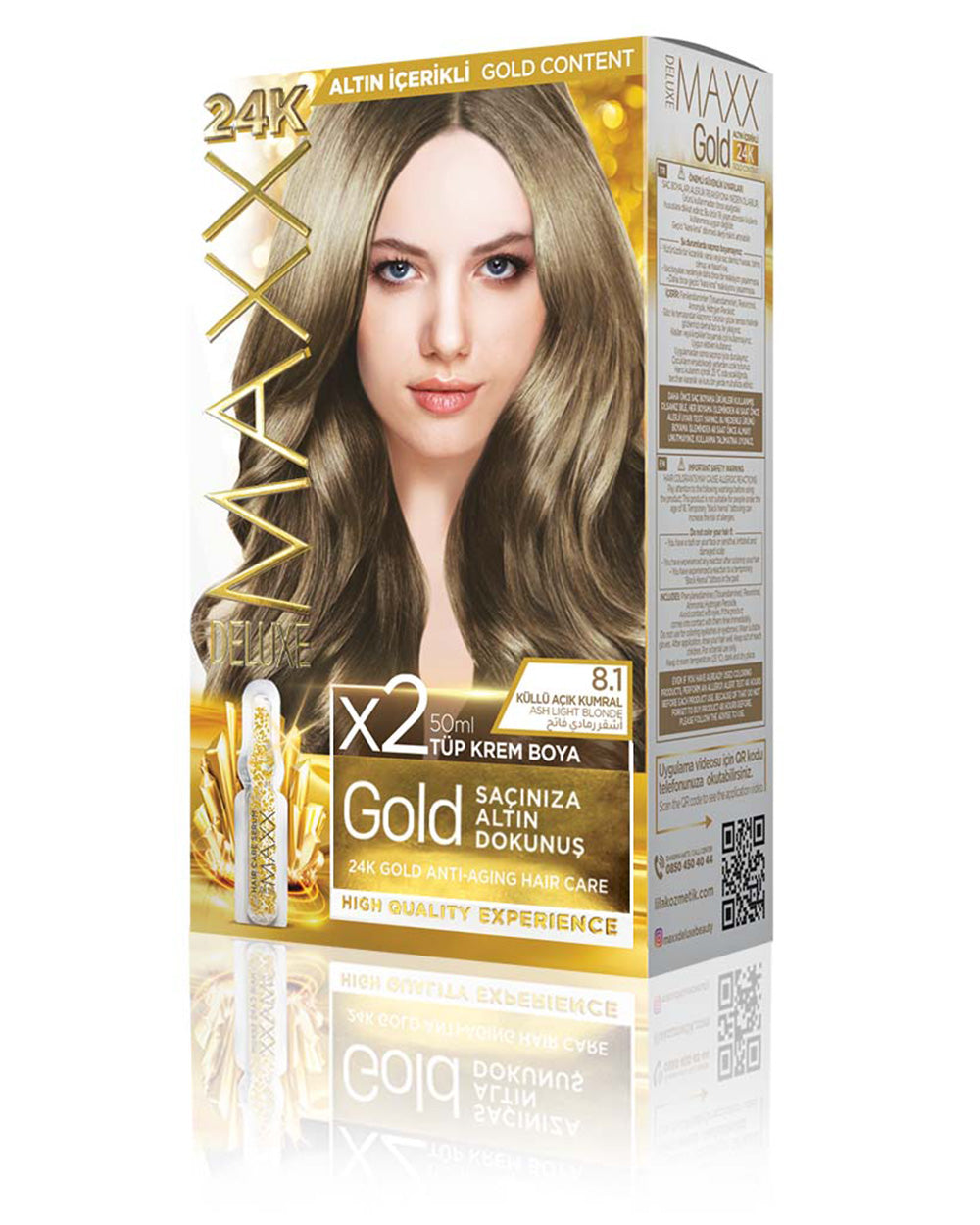 MAXX DELUXE GOLD BEAUTY SET BOYA 8.1 KÜLLÜ AÇIK KUMRAL