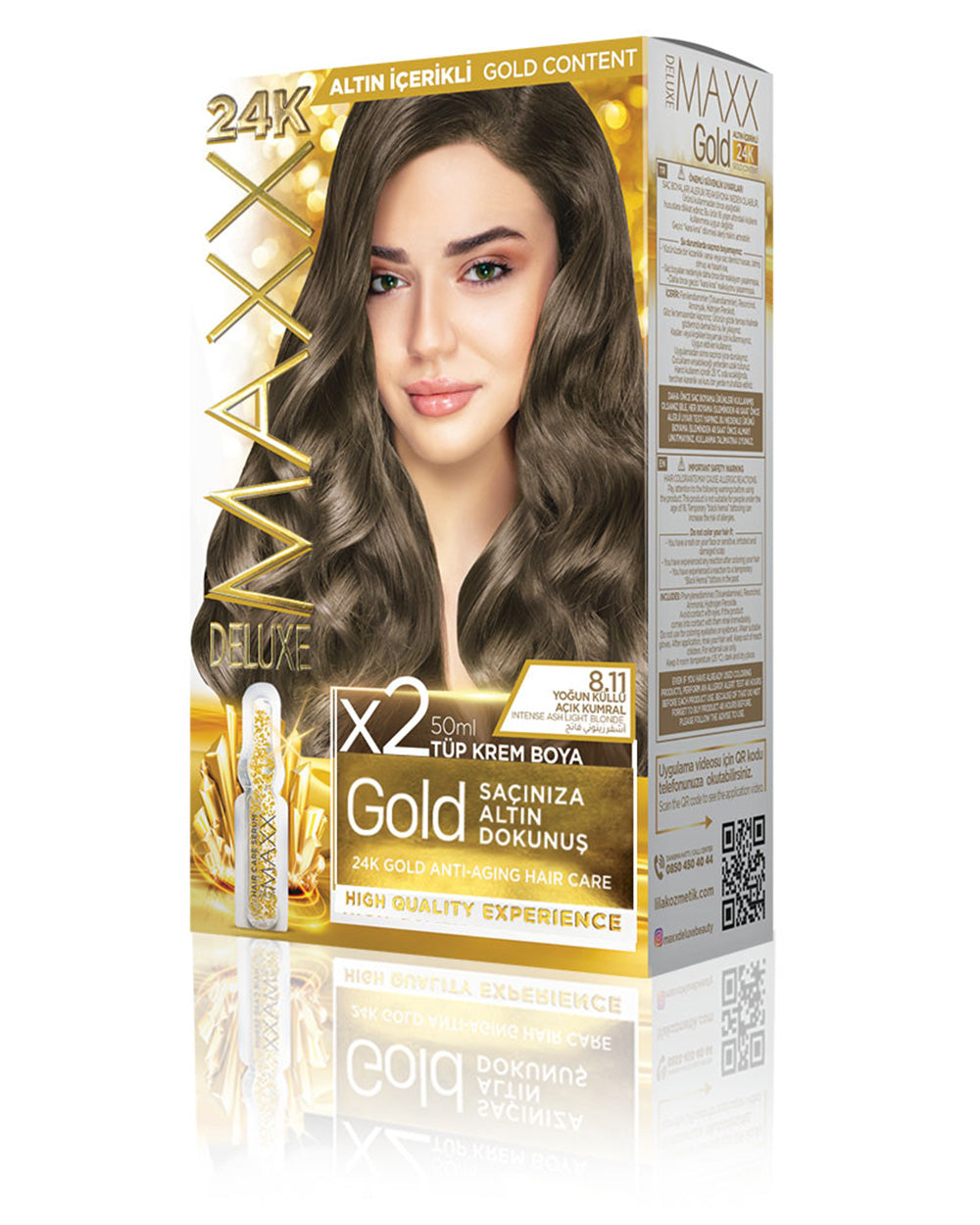 MAXX DELUXE GOLD BEAUTY SET BOYA 8.11 YOĞUN KÜLLÜ KUMRAL