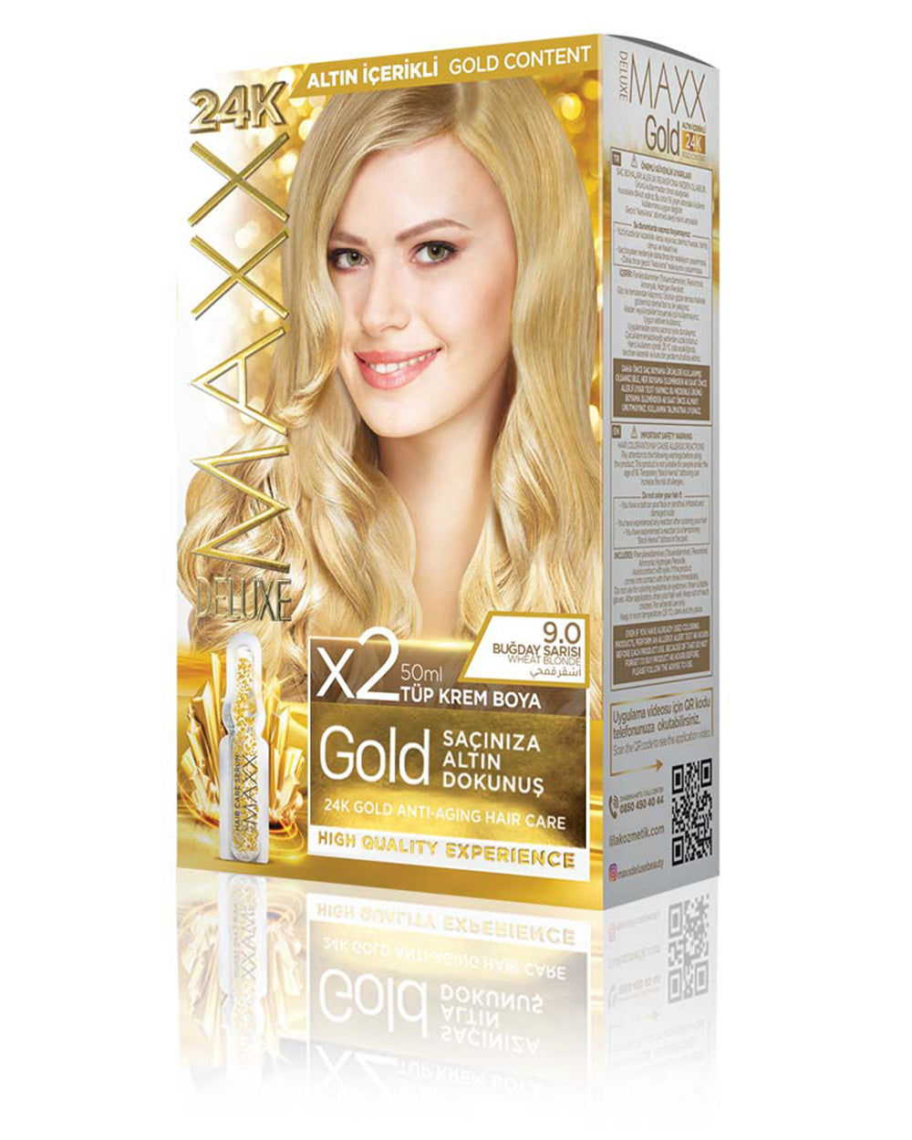 MAXX DELUXE GOLD BEAUTY SET BOYA 9.0 BUĞDAY SARISI