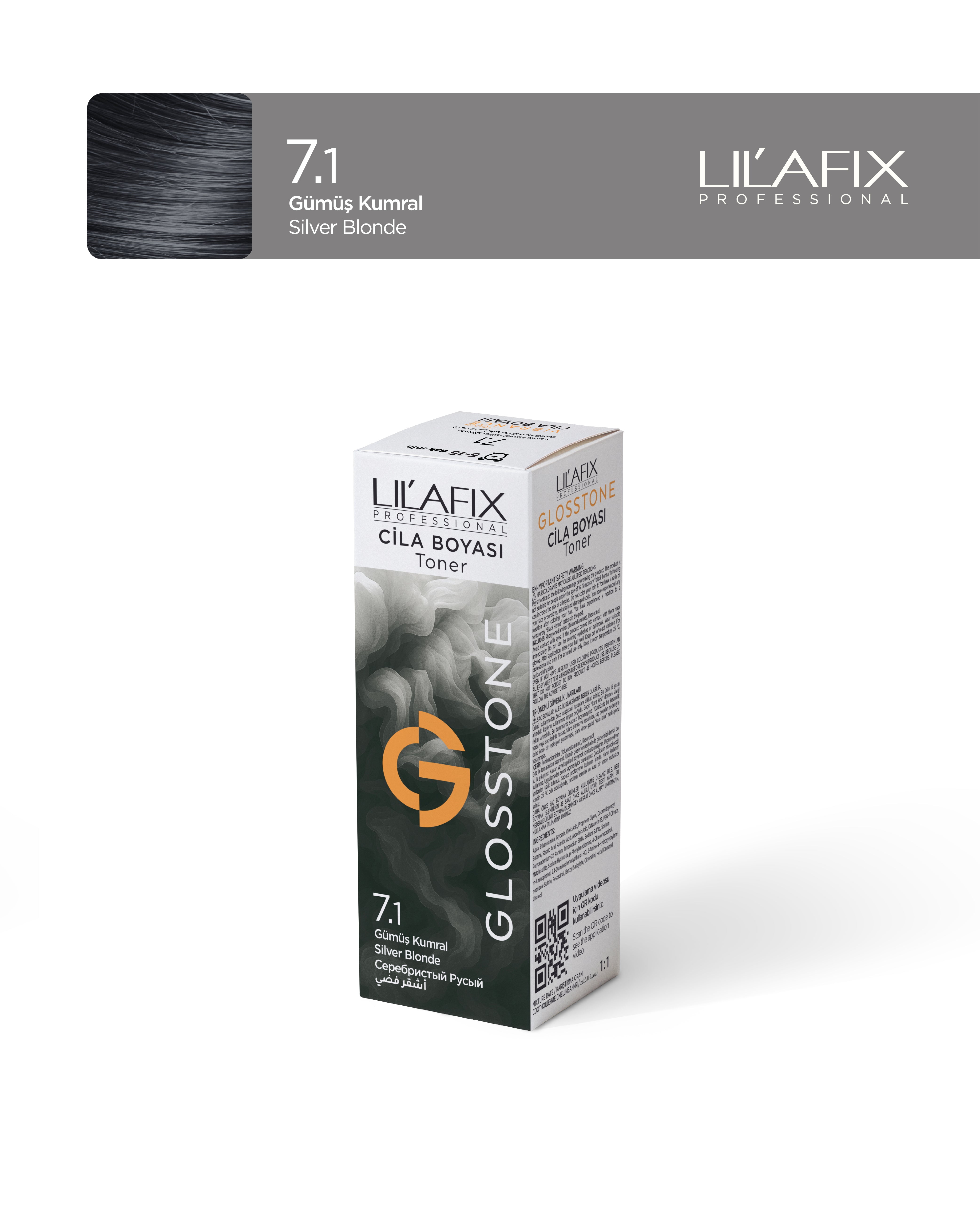 Lilafix Glosstone Saç Cila Boyası 100 ml 7.1 Gümüş Kumral
