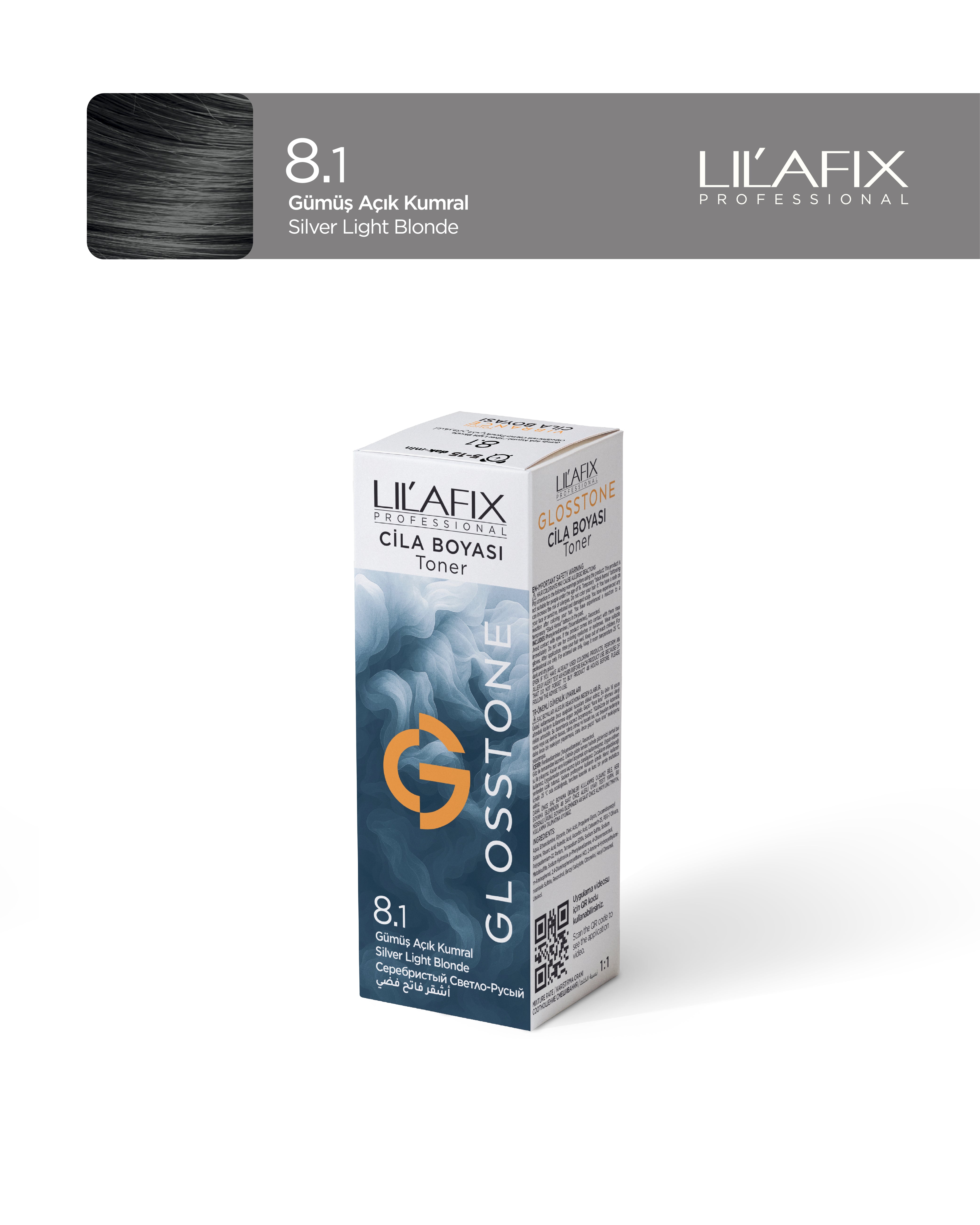 Lilafix Glosstone Saç Cila Boyası 100 ml 8.1 Gümüş Açık Kumral
