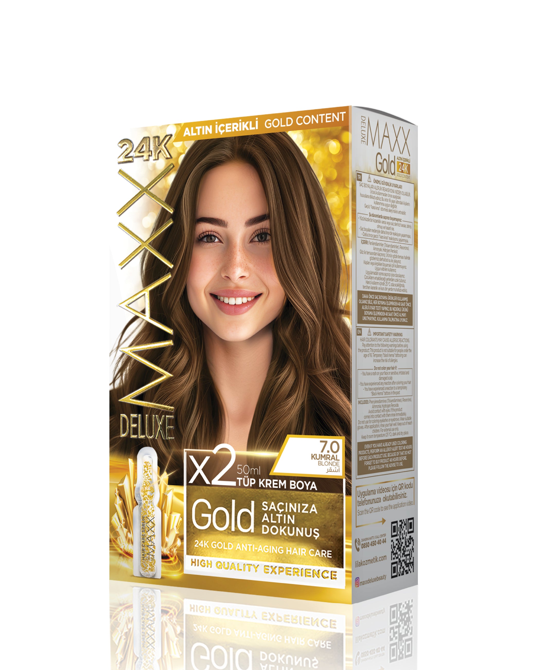 Maxx Deluxe Gold Beauty Set Boya 7.0 Kumral