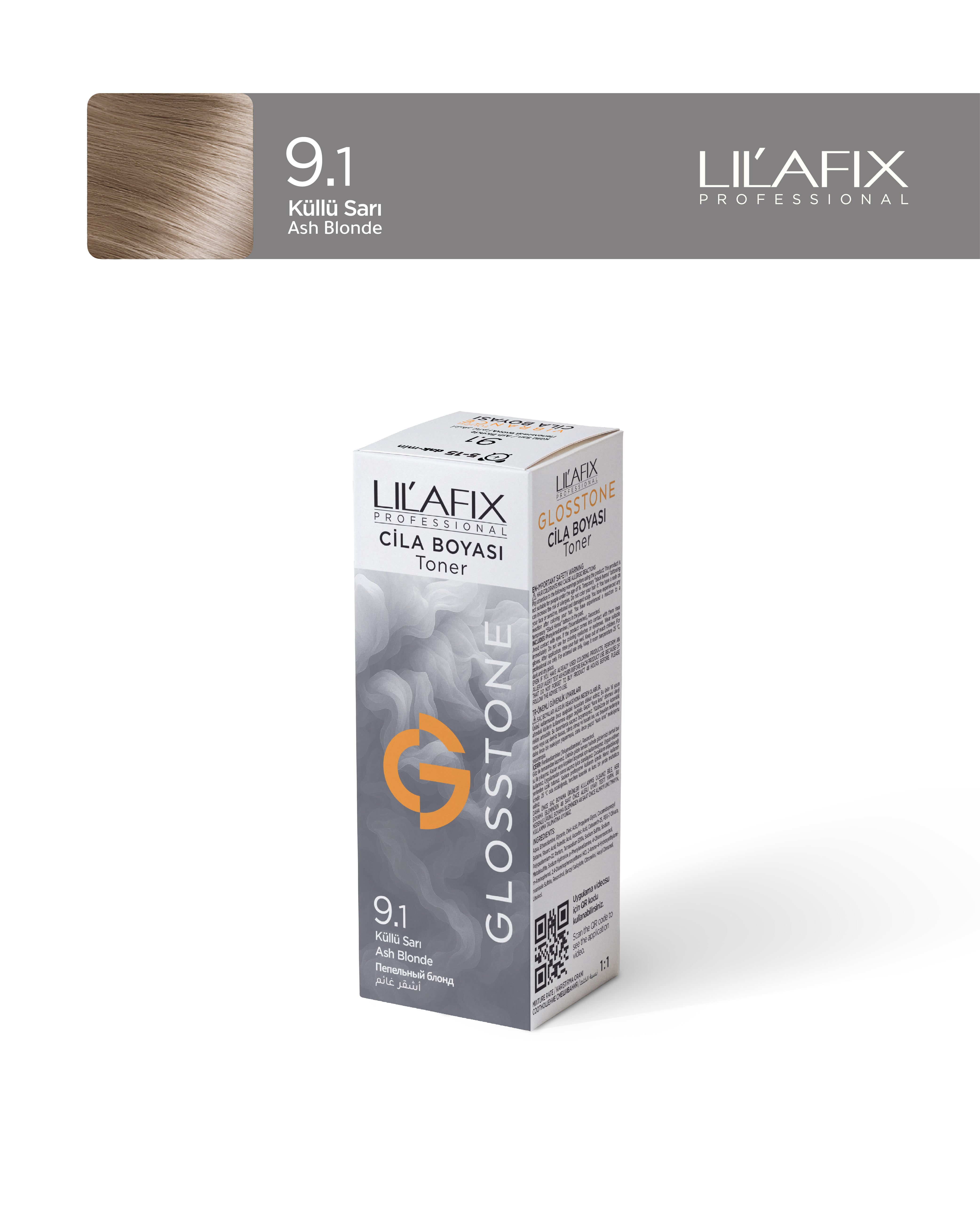 Lilafix Glosstone Saç Cila Boyası 100 ml 9.1 Küllü Sarı