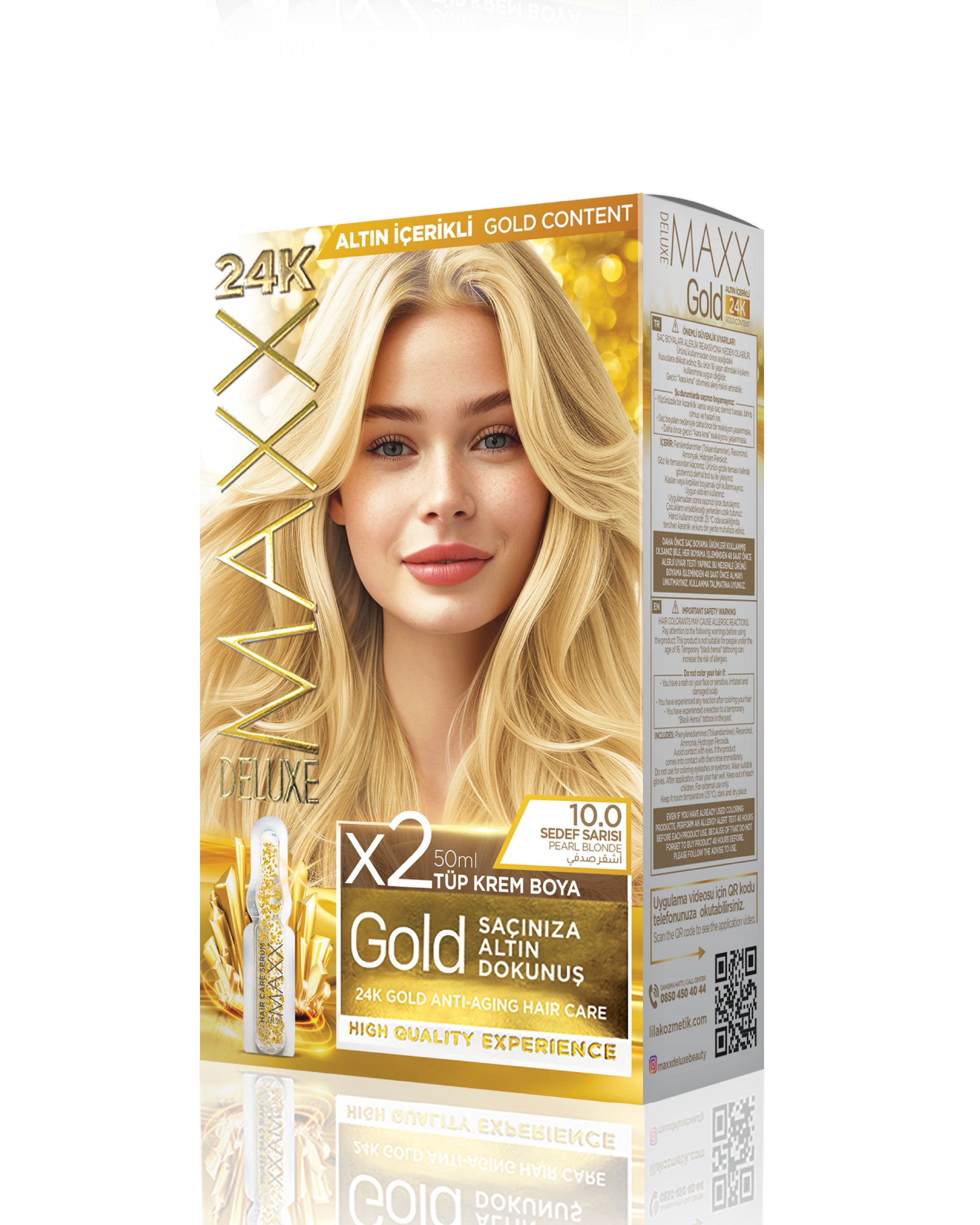 Maxx Deluxe Gold Beauty Set Boya 10.0 Sedef Sarısı