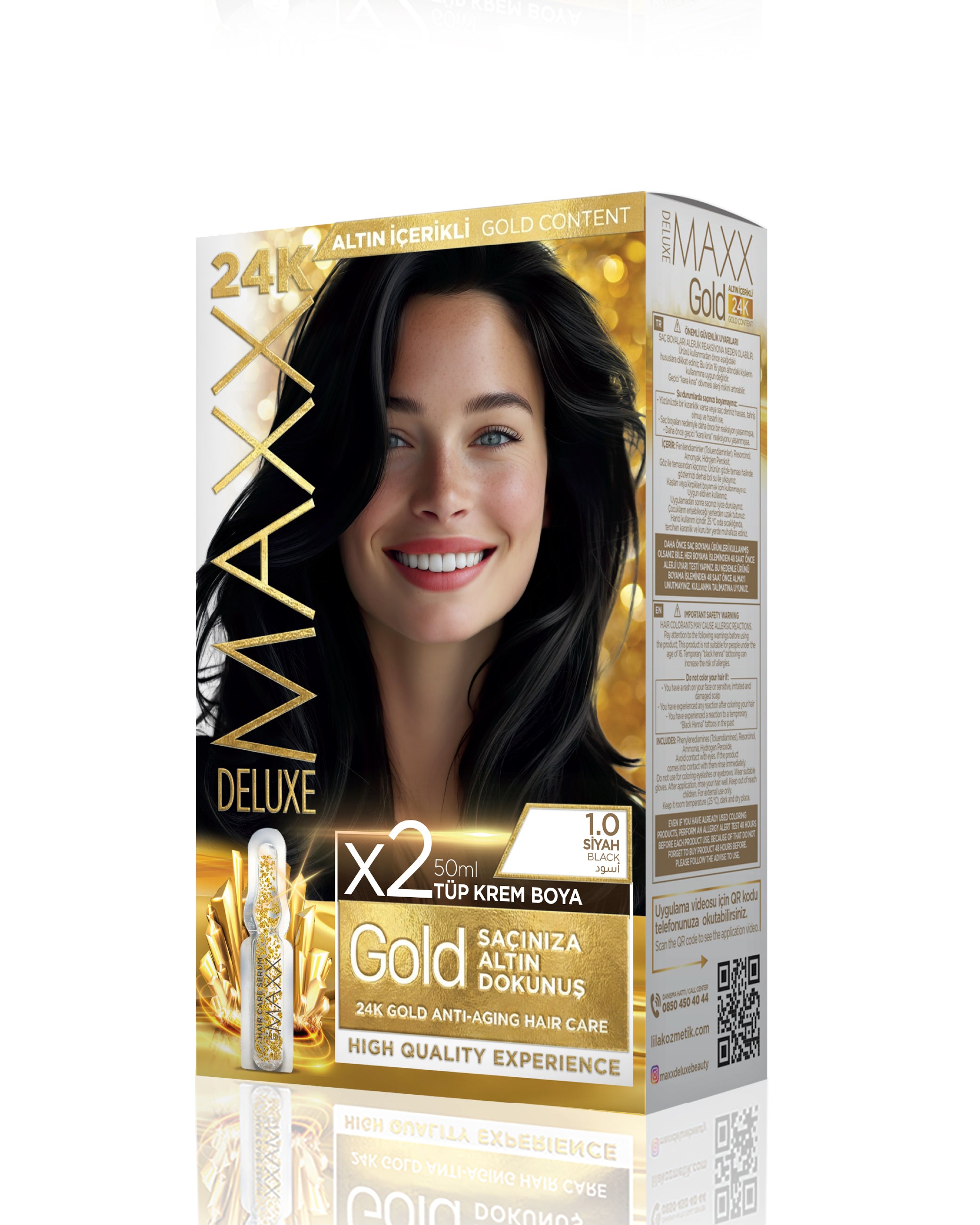 Maxx Deluxe Gold Beauty Set Boya 1.0 Siyah