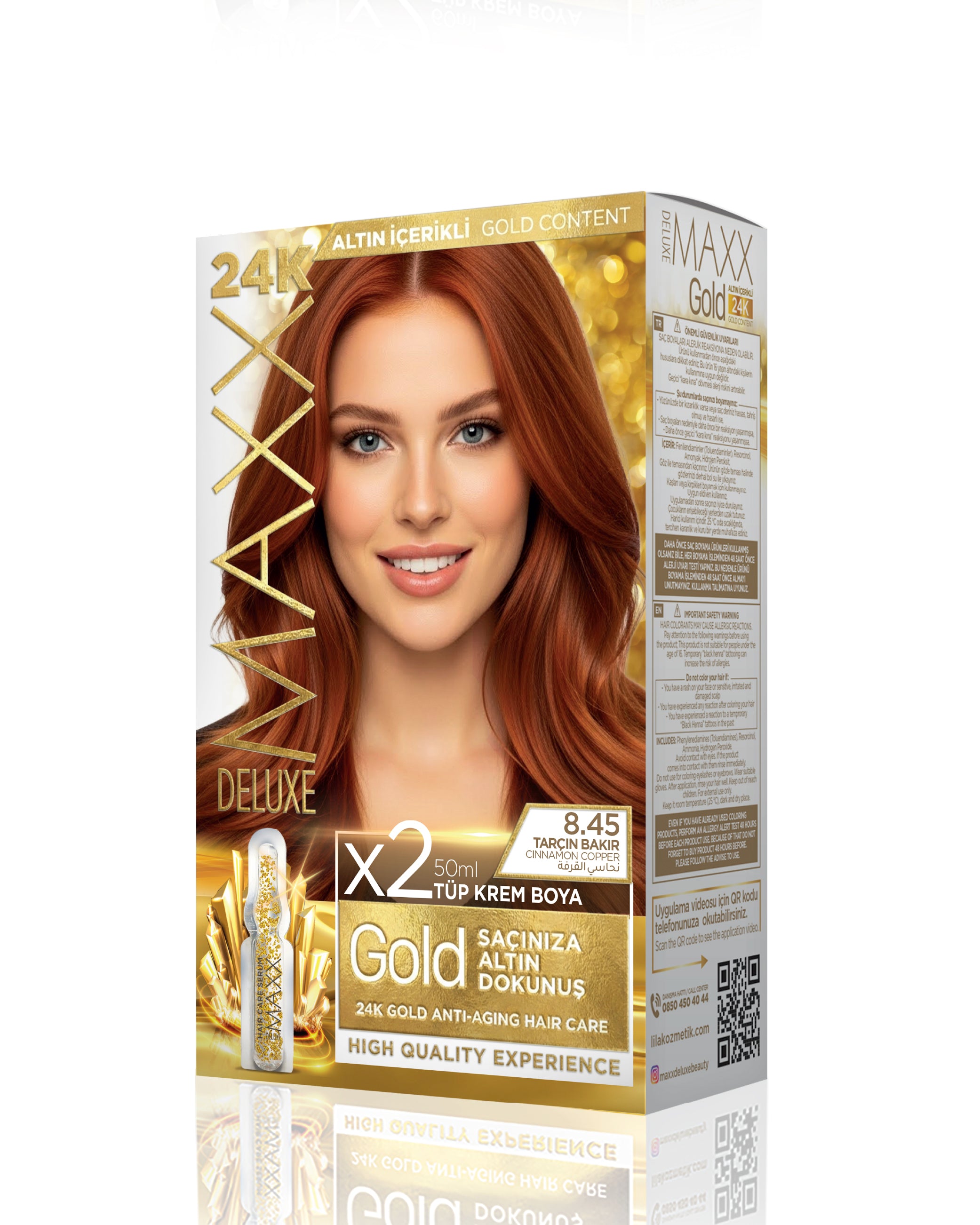 Maxx Deluxe Gold Beauty Set Boya 8.45 Tarçın Bakır
