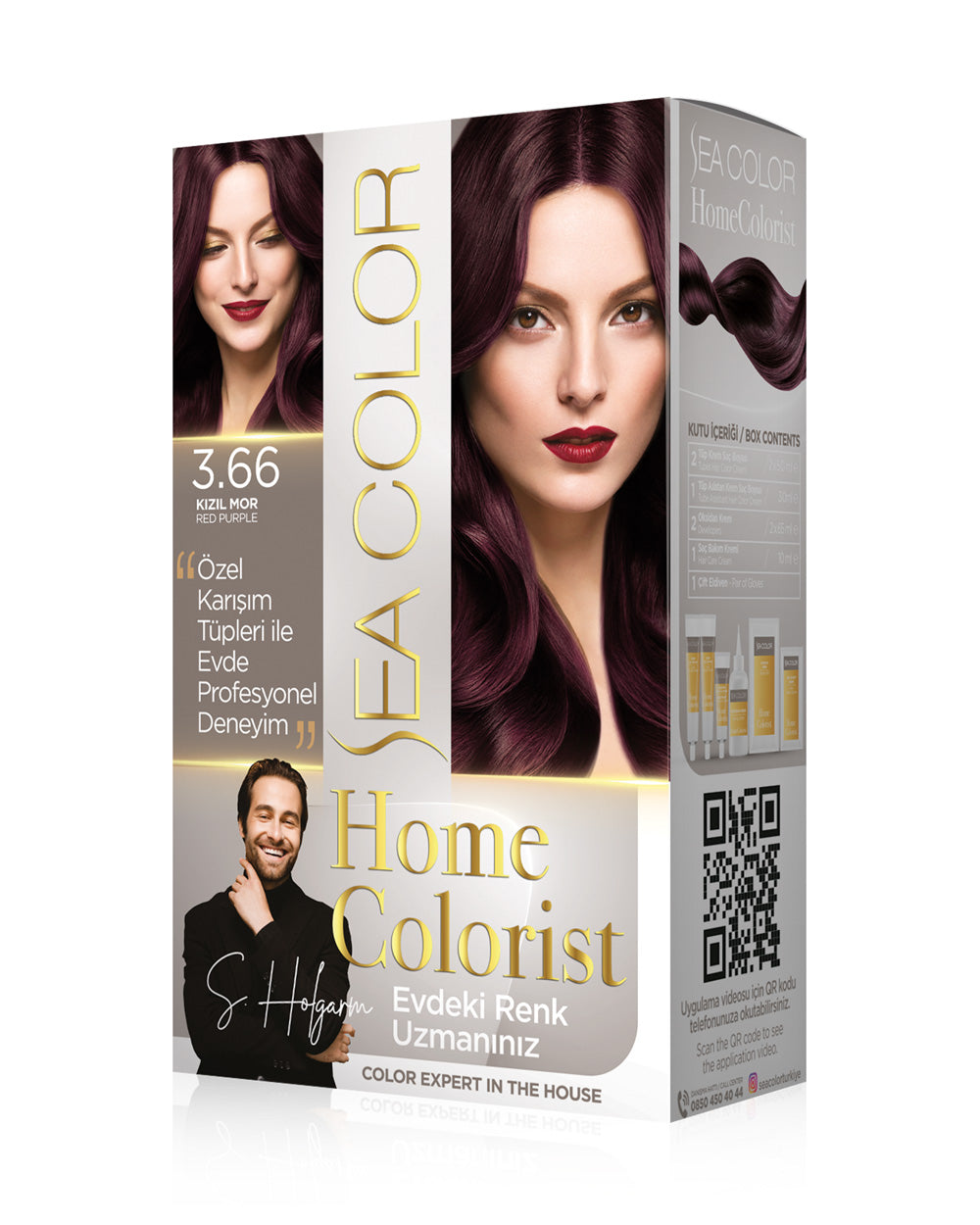 SEA COLOR HOMECOLORİST SET BOYA 3.66 KIZIL MOR