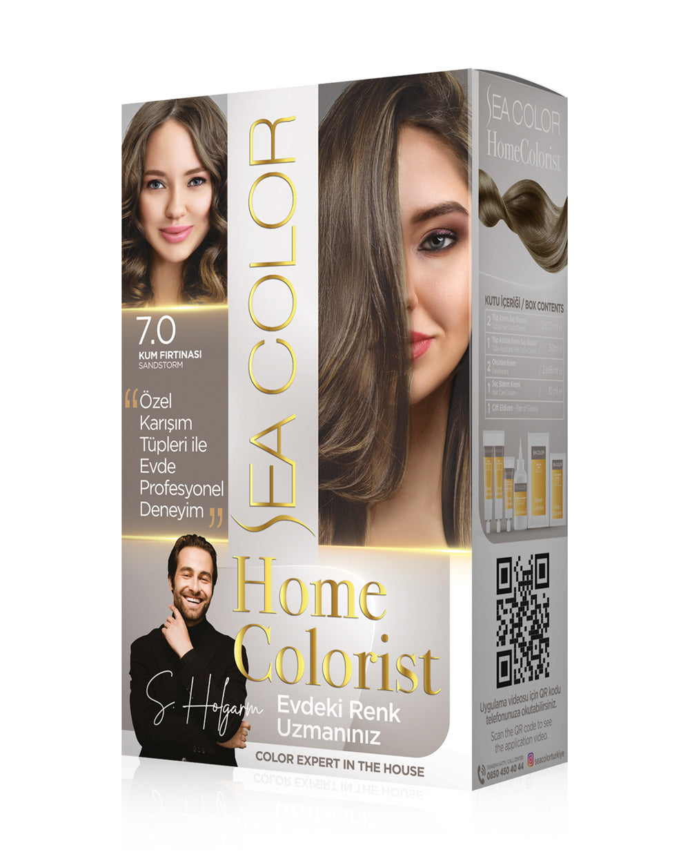 SEA COLOR HOMECOLORİST SET BOYA 7.0 KUM FIRTINASI