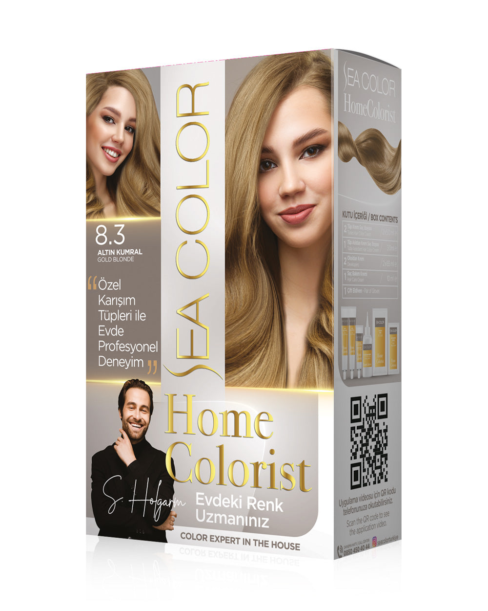 SEA COLOR HOMECOLORİST SET BOYA 8.3 ALTIN KUMRAL