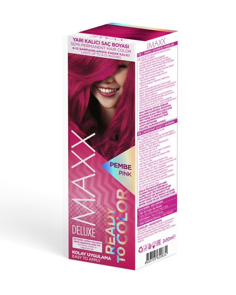 MAXX DELUXE YARI KALICI TÜP BOYA PEMBE