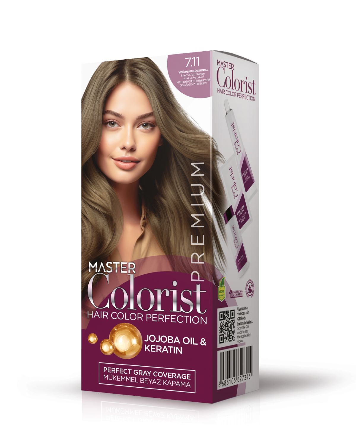 Master Colorist Premium Yarı Kit 7.11 Yoğun Küllü Kumral