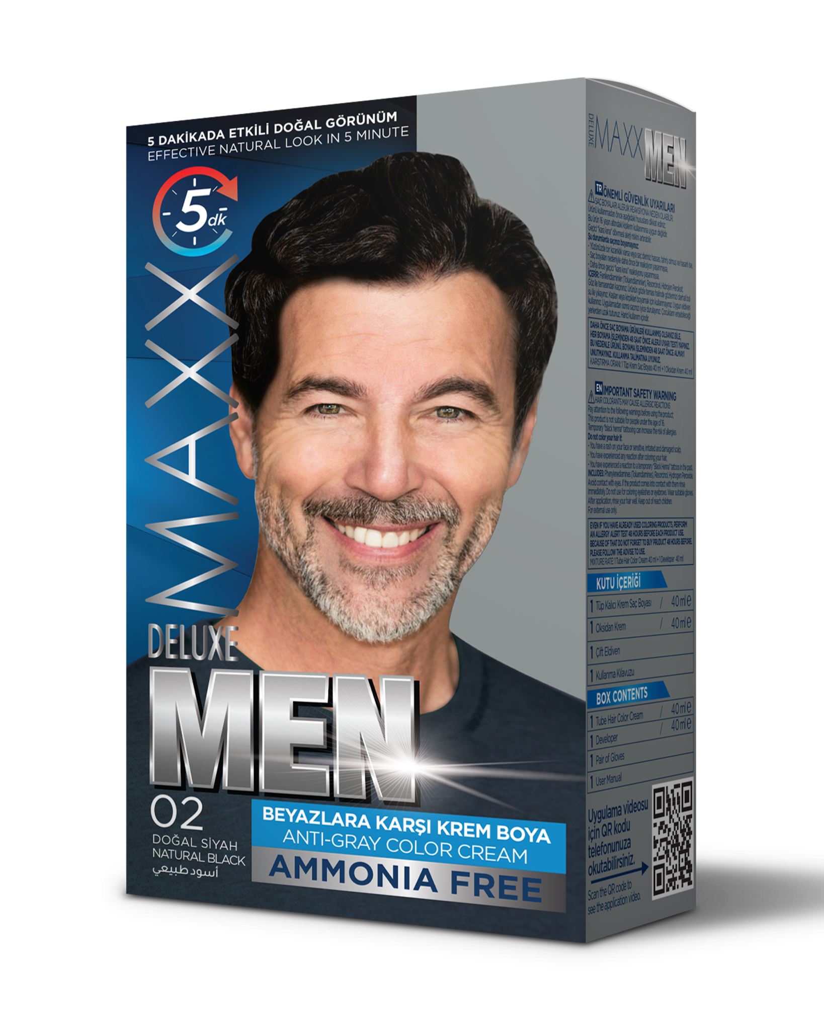 MAXX DELUXE MEN SET BOYA 0.2 DOĞAL SİYAH