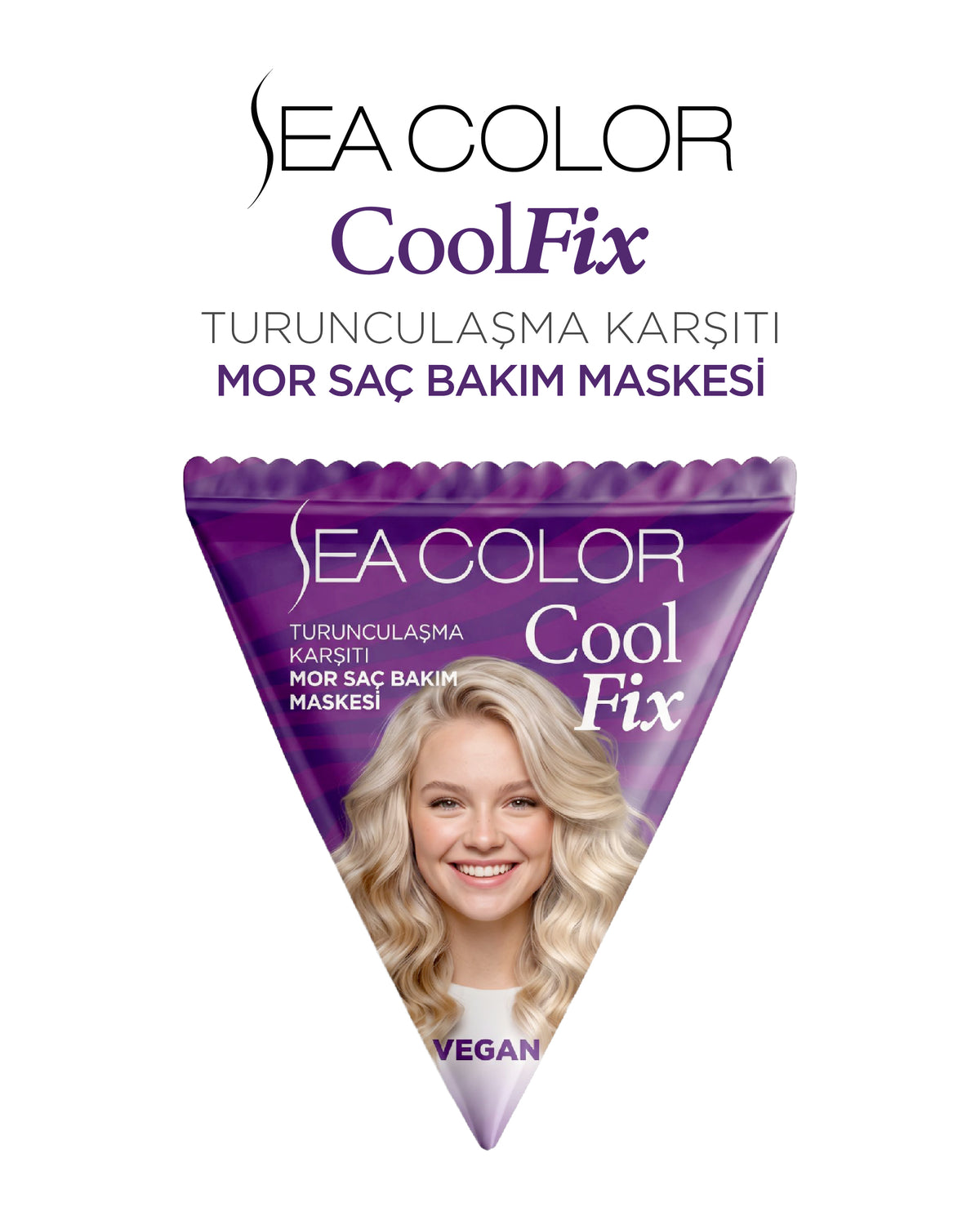 Sea Color 2'li Adet Cool Fix Turunculaşma Karşıtı Mor Saç Bakım Maskesi, Vegan Formül