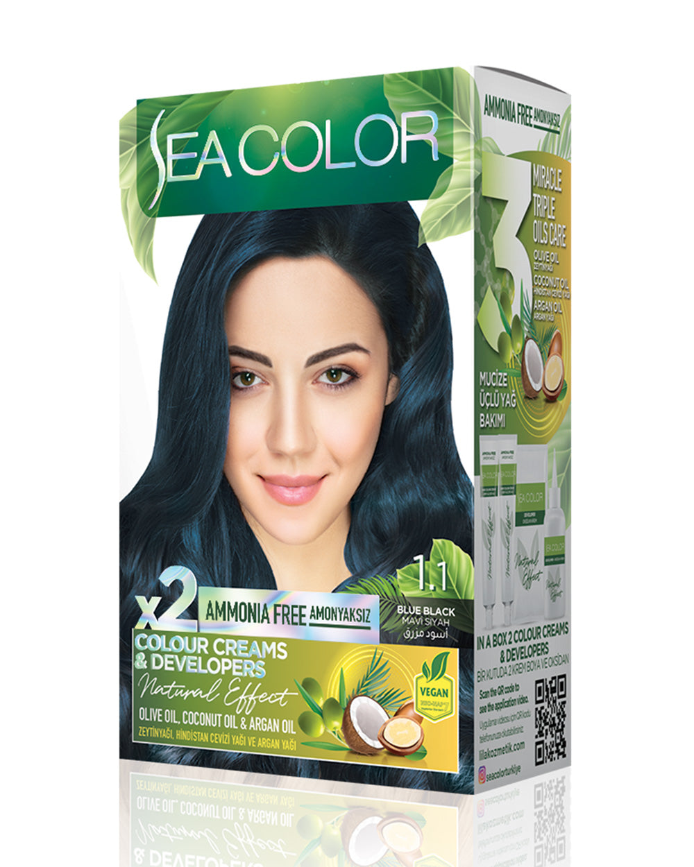 SEA COLOR SET BOYA AMONYAKSIZ 1.1 MAVİ SİYAH